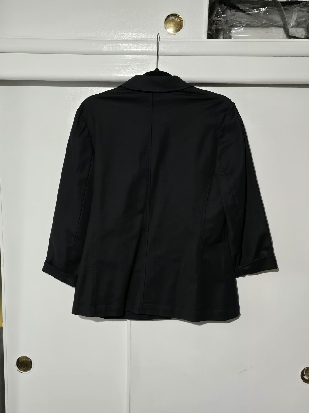 Classic Black Women's Button-Front Jacket - Picture 2 of 2